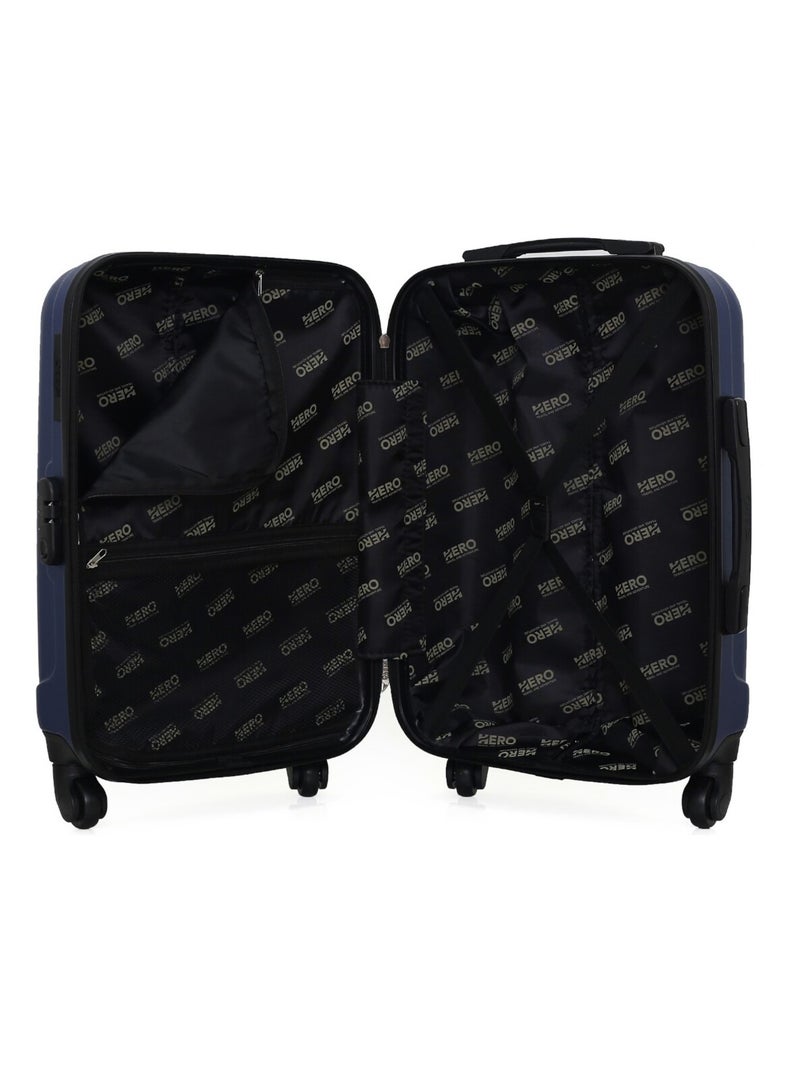 HERO - Valise Cabine HIMALAYA 55 cm 4 Roues Bleu Bleu marine - Kiabi