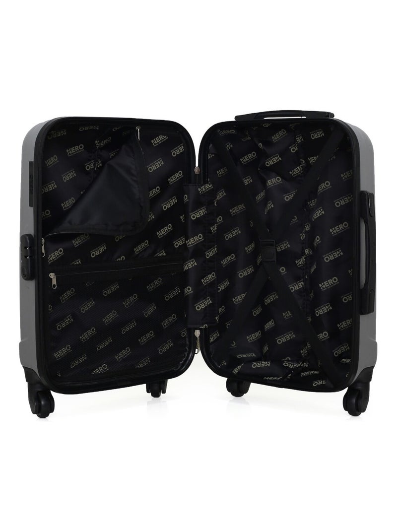HERO - Valise Cabine HIMALAYA 55 cm 4 Roues Gris - Kiabi