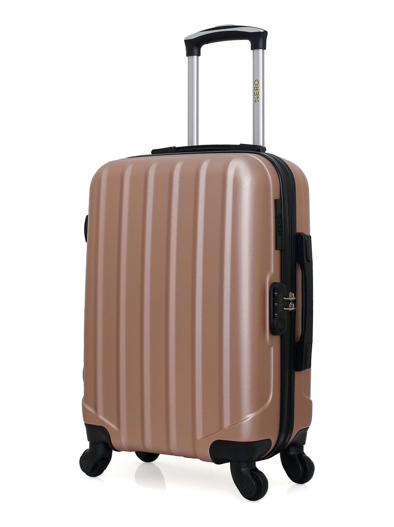 HERO - Valise Cabine HIMALAYA 55 cm 4 Roues Rose Métal - Kiabi