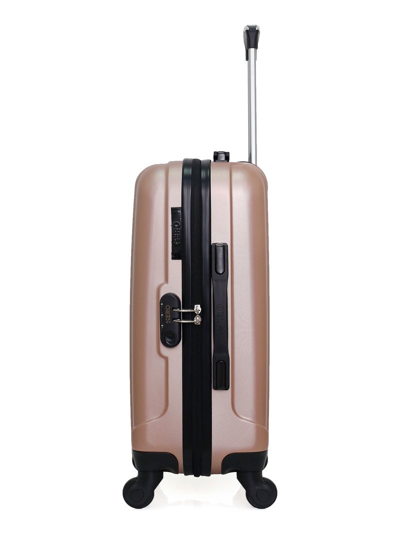 HERO - Valise Cabine HIMALAYA 55 cm 4 Roues Rose Métal - Kiabi