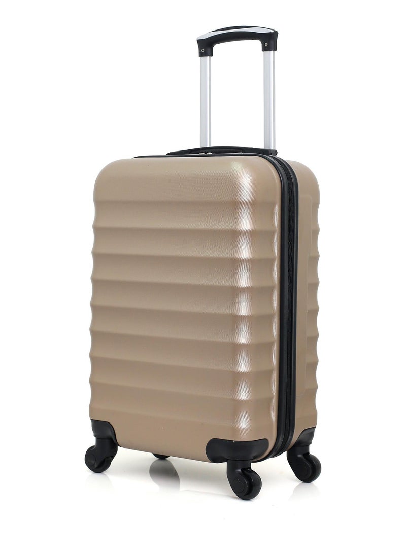 HERO - Valise Cabine JAKARTA 55 cm 4 Roues Beige - Kiabi
