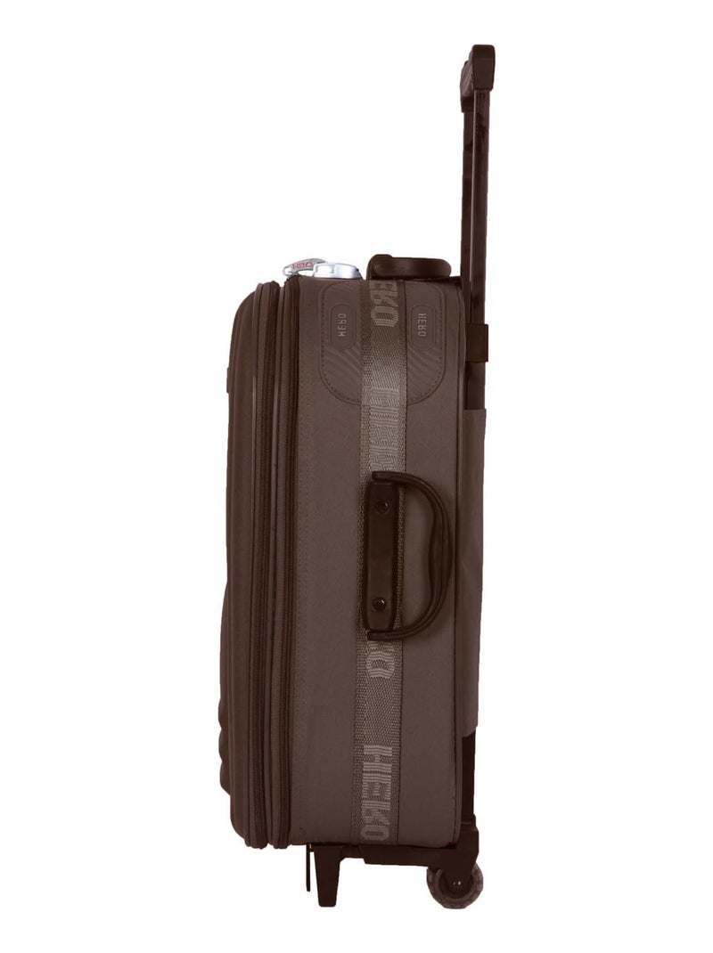 HERO - Valise Cabine JURA 55 cm 4 Roues Marron - Kiabi