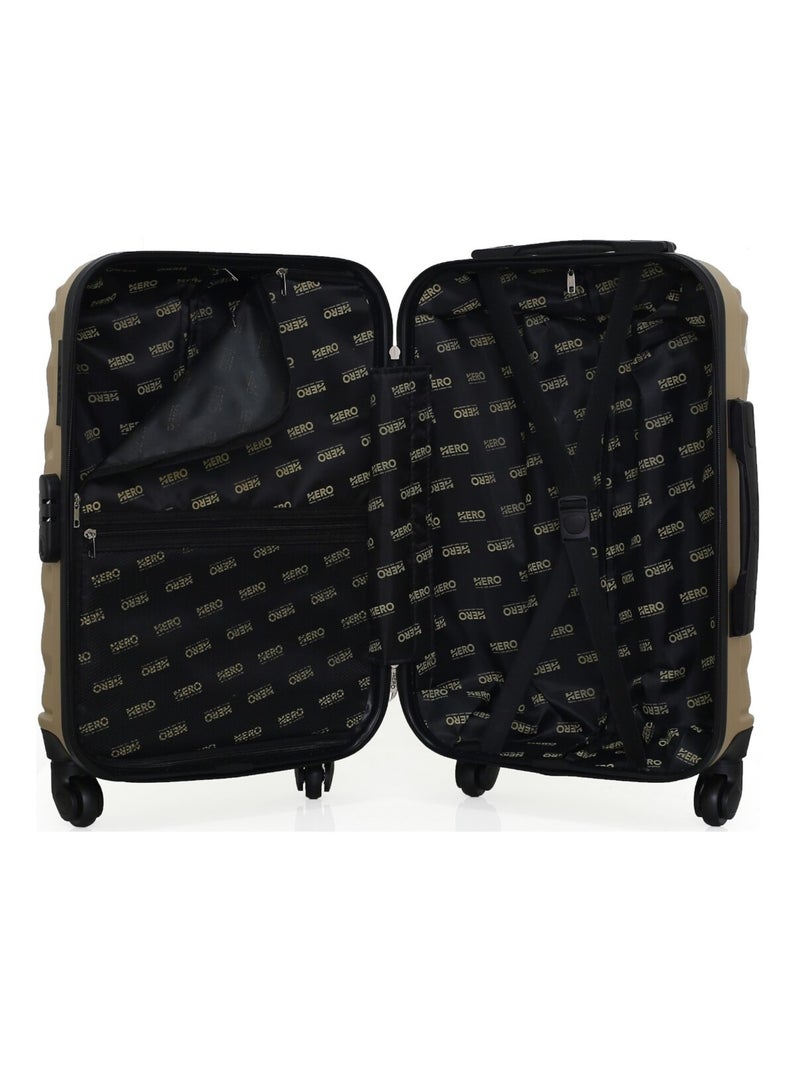 HERO - Valise Cabine LAGOS 55 cm 4 Roues Beige - Kiabi