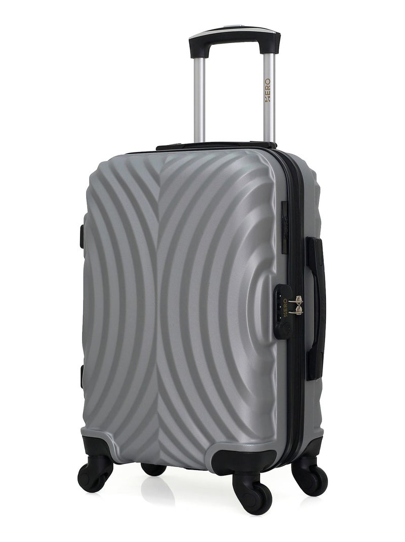 HERO - Valise Cabine LAGOS 55 cm 4 Roues Gris - Kiabi