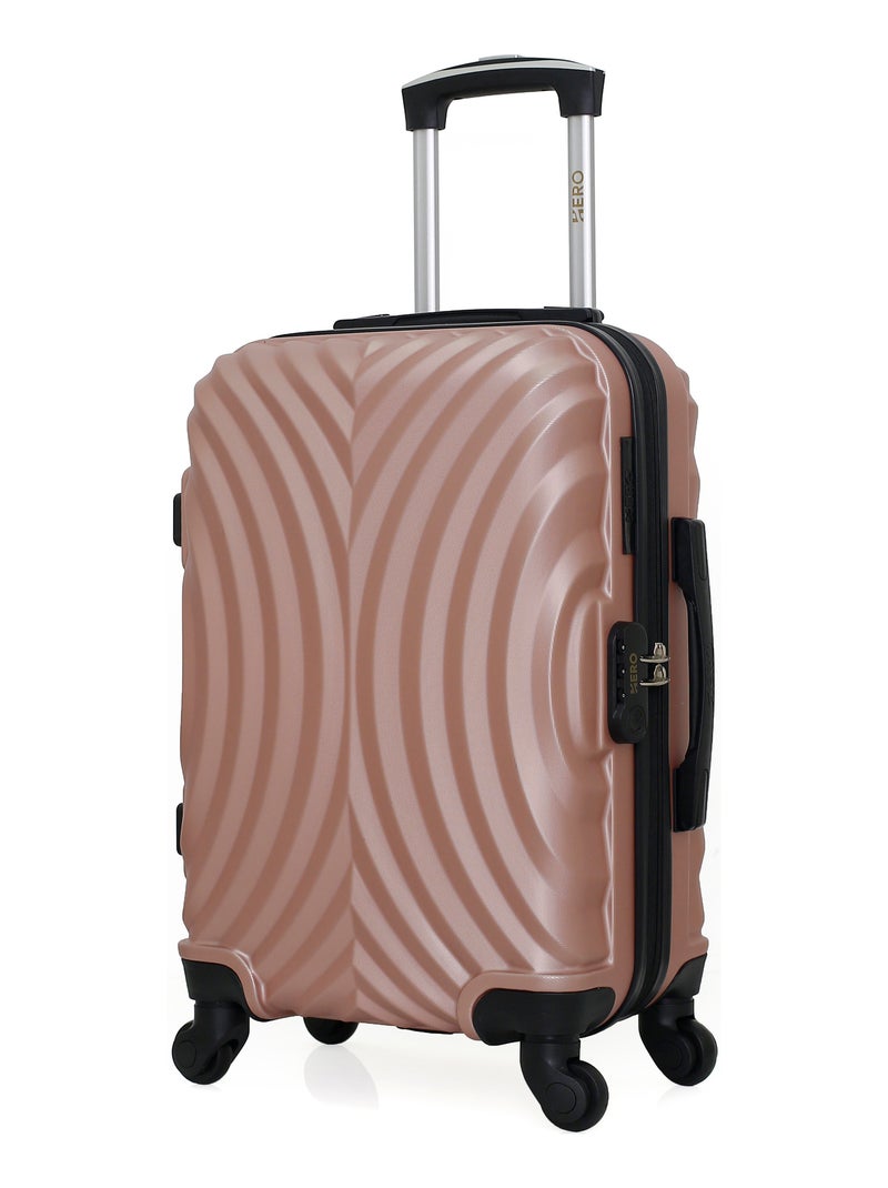 HERO - Valise Cabine LAGOS 55 cm 4 Roues Rose Métal - Kiabi