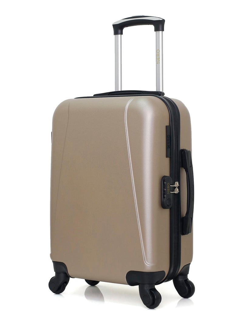 HERO - Valise Cabine LANZAROTE 55 cm 4 Roues Beige - Kiabi
