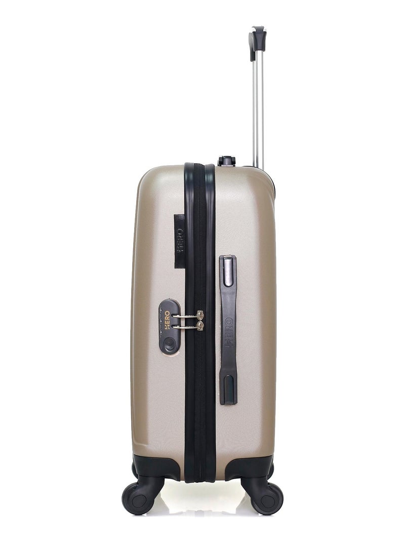 HERO - Valise Cabine LANZAROTE 55 cm 4 Roues Beige - Kiabi