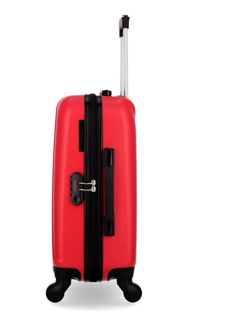HERO - Valise Cabine LANZAROTE 55 cm 4 Roues Rouge - Kiabi