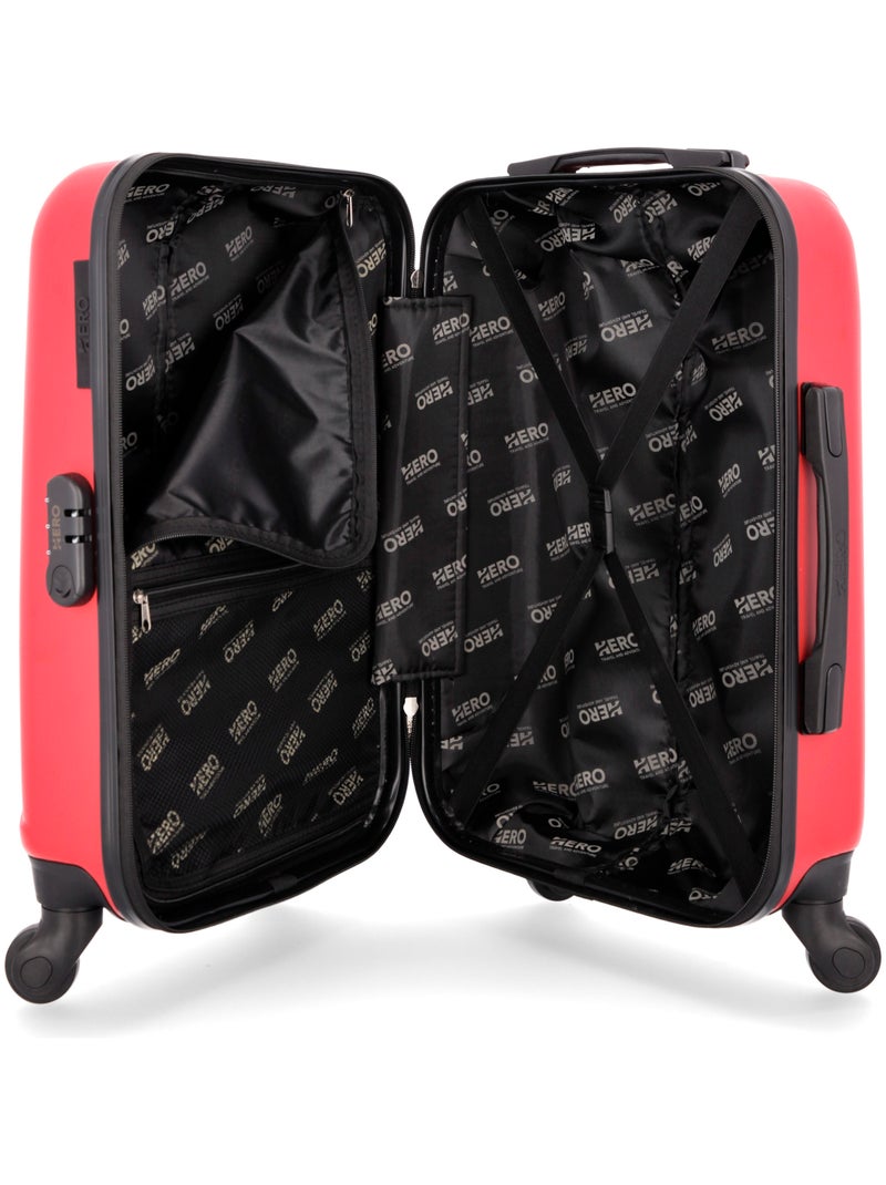 HERO - Valise Cabine LANZAROTE 55 cm 4 Roues Rouge - Kiabi