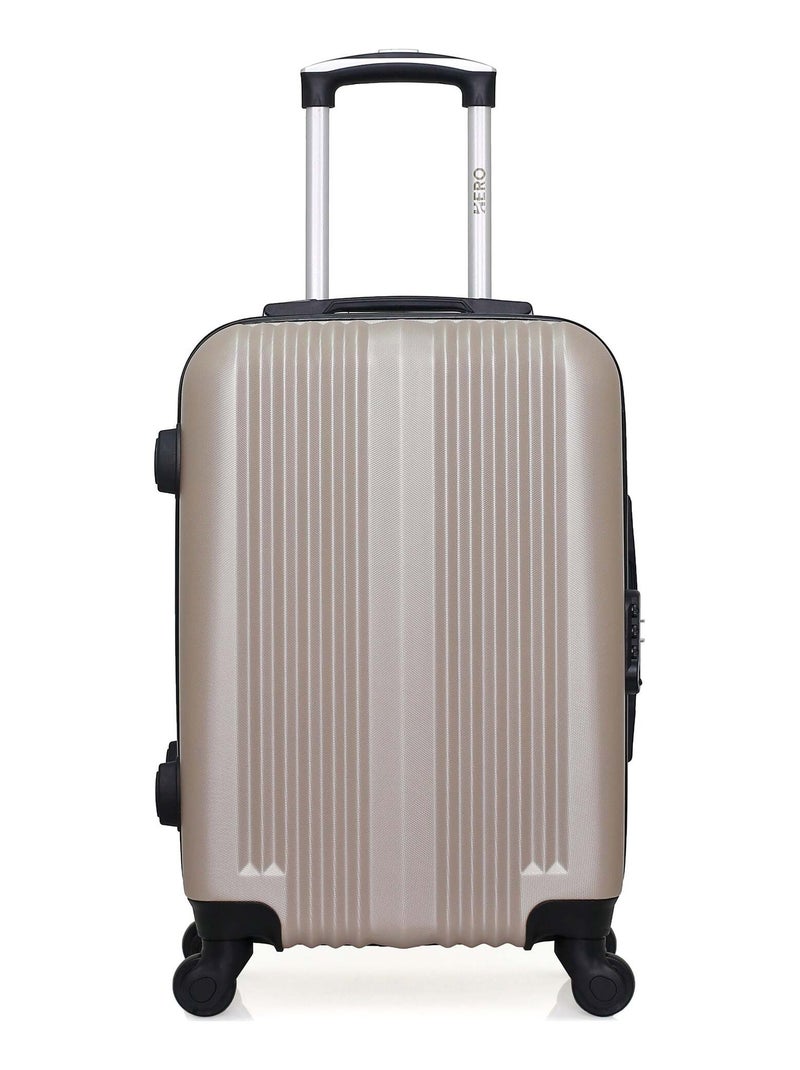 HERO - Valise Cabine LIPARI 55 cm 4 Roues Beige - Kiabi