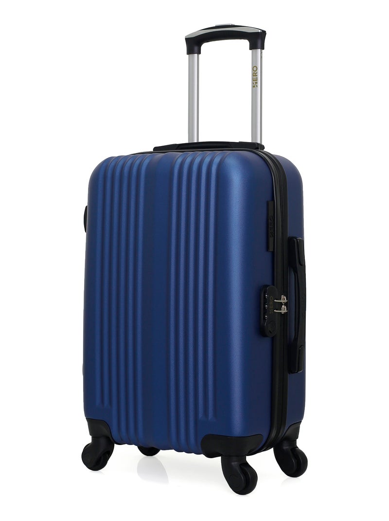 HERO - Valise Cabine LIPARI 55 cm 4 Roues Bleu Bleu marine - Kiabi
