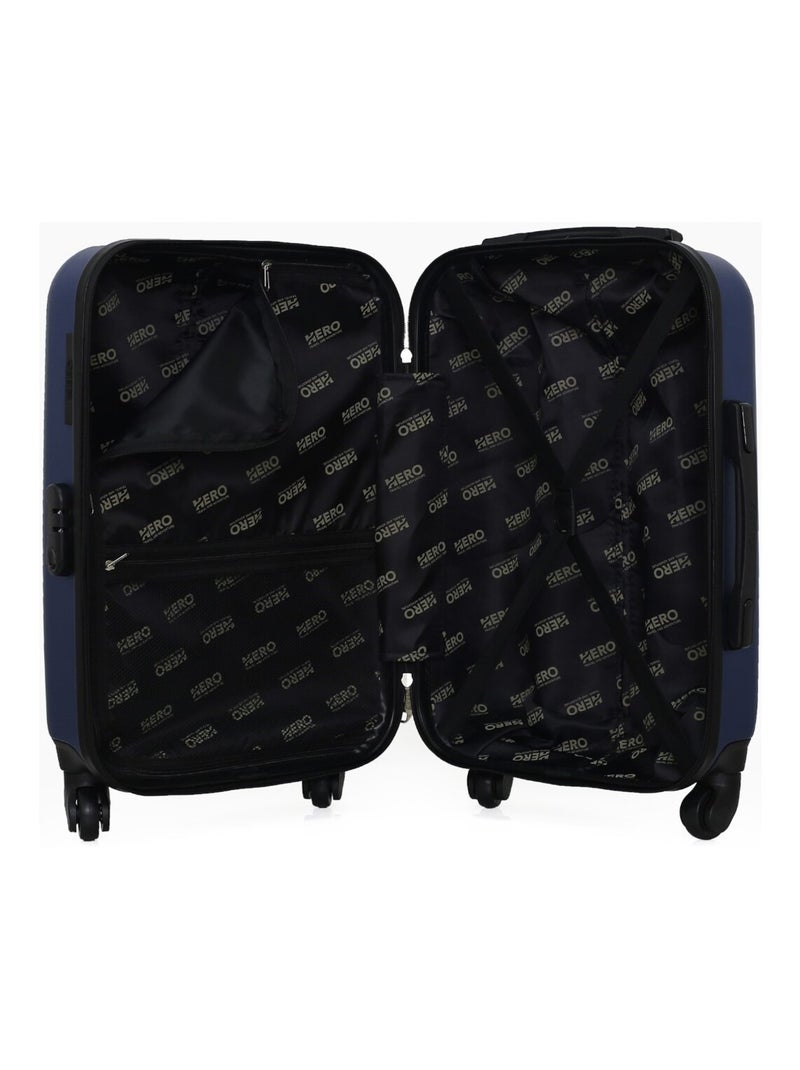 HERO - Valise Cabine LIPARI 55 cm 4 Roues Bleu Bleu marine - Kiabi