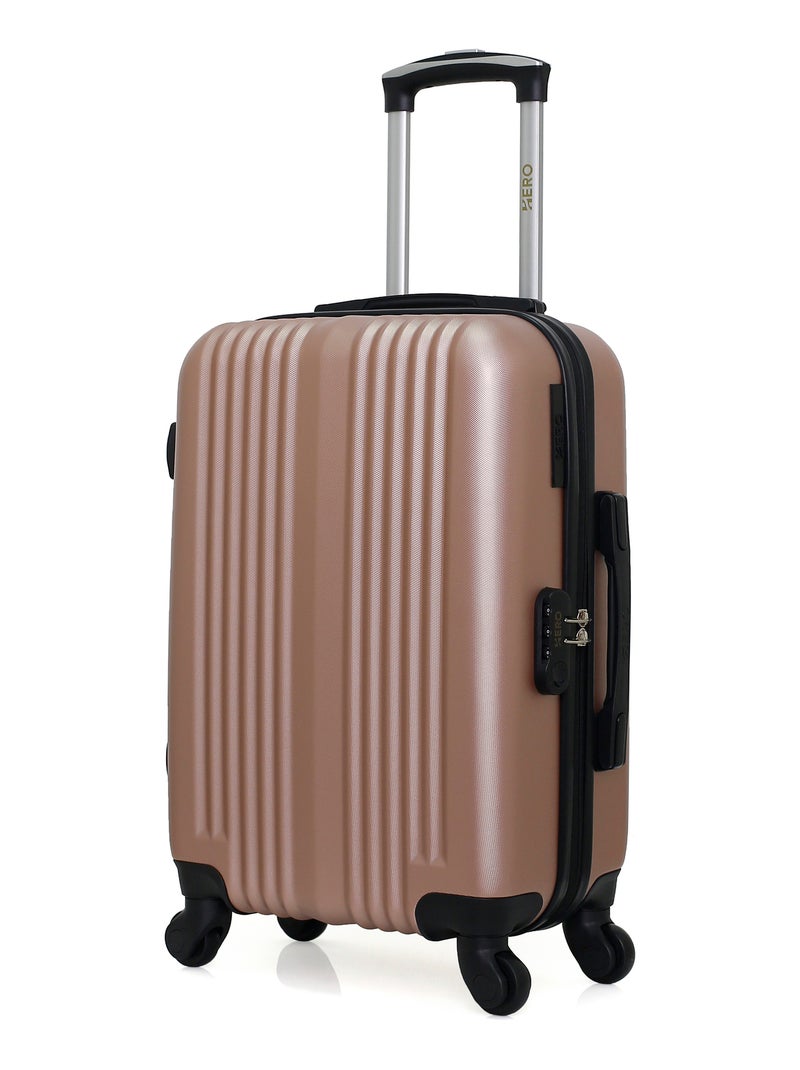 HERO - Valise Cabine LIPARI 55 cm 4 Roues Rose Métal - Kiabi