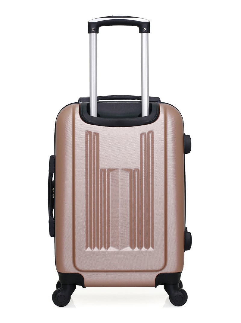 HERO - Valise Cabine LIPARI 55 cm 4 Roues Rose Métal - Kiabi