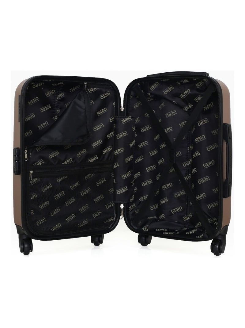 HERO - Valise Cabine LIPARI 55 cm 4 Roues Rose Métal - Kiabi