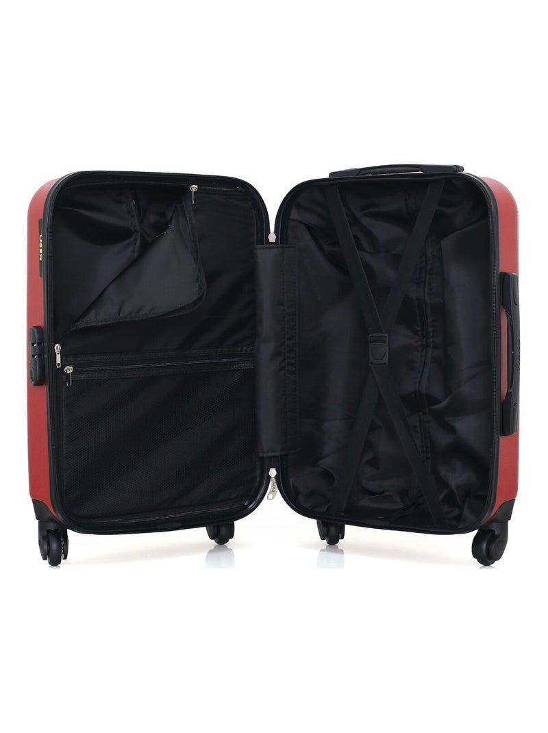 HERO - Valise Cabine LIPARI 55 cm 4 Roues Rouge - Kiabi