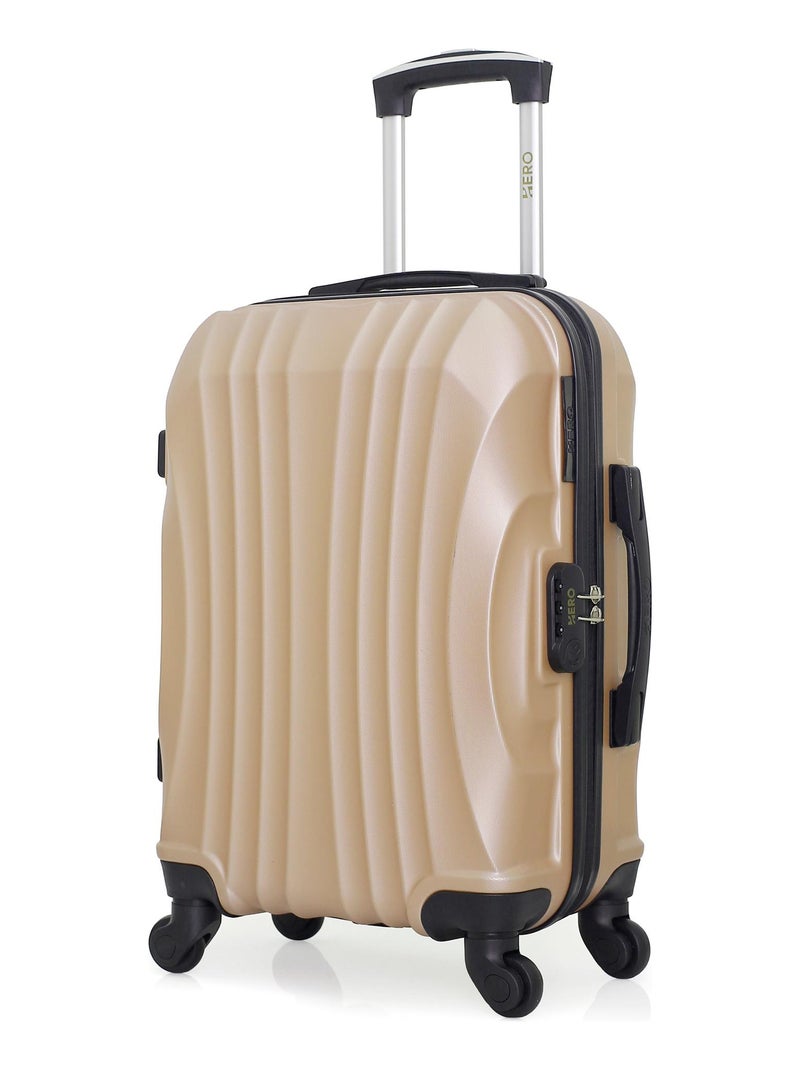 HERO - Valise Cabine MOSCOU 55 cm 4 Roues Beige - Kiabi