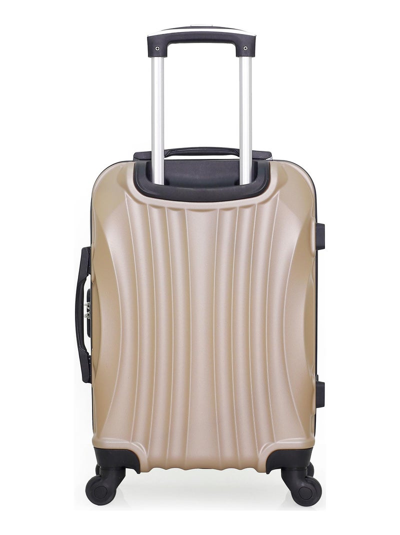 HERO - Valise Cabine MOSCOU 55 cm 4 Roues Beige - Kiabi