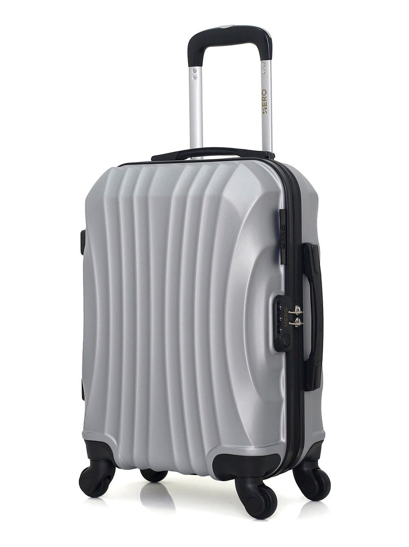 HERO - Valise Cabine MOSCOU 55 cm 4 Roues Gris - Kiabi