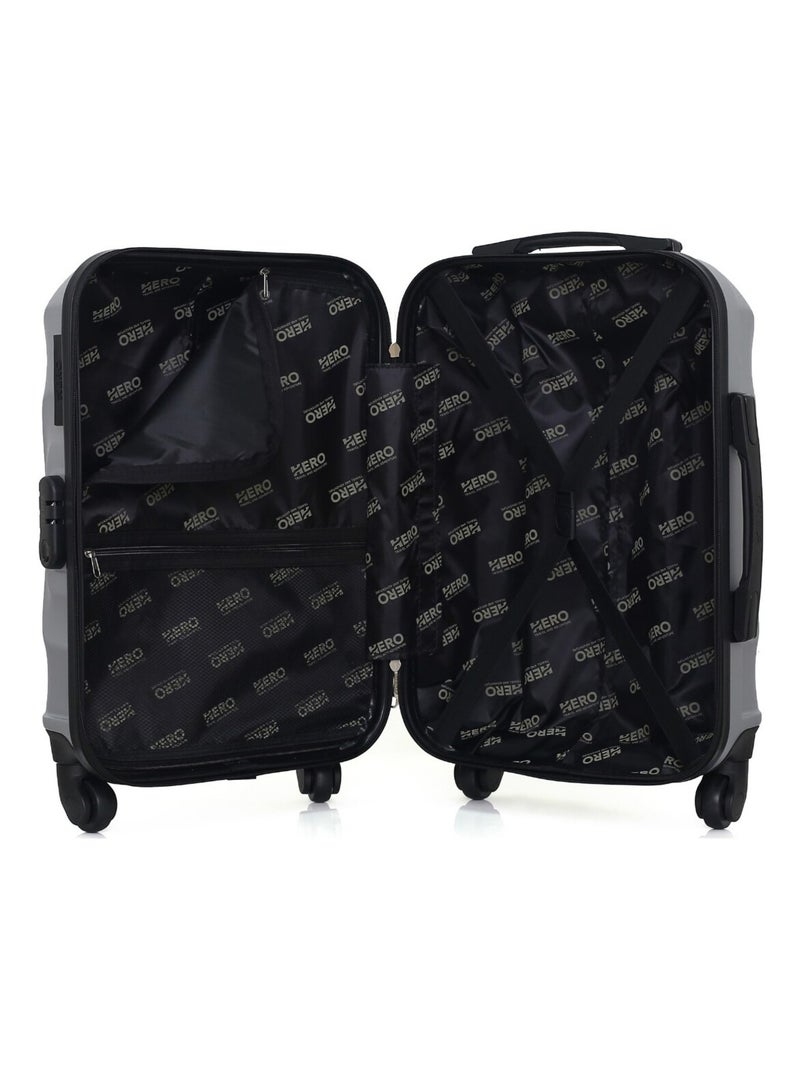 HERO - Valise Cabine MOSCOU 55 cm 4 Roues Gris - Kiabi