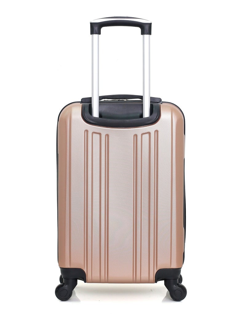 HERO - Valise Cabine STROMBOLI 55 cm 4 Roues Rose Métal - Kiabi