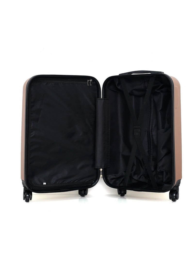 HERO - Valise Cabine STROMBOLI 55 cm 4 Roues Rose Métal - Kiabi