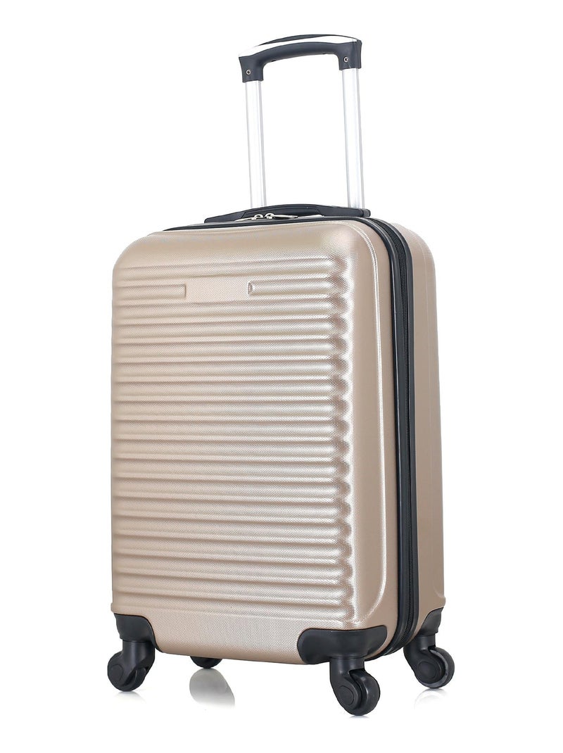 HERO - Valise Cabine TANGRA 55 cm 4 Roues Beige - Kiabi
