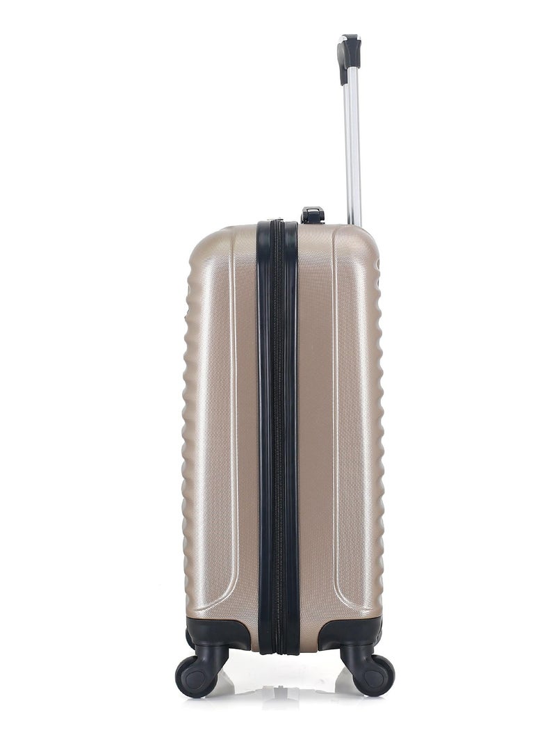 HERO - Valise Cabine TANGRA 55 cm 4 Roues Beige - Kiabi