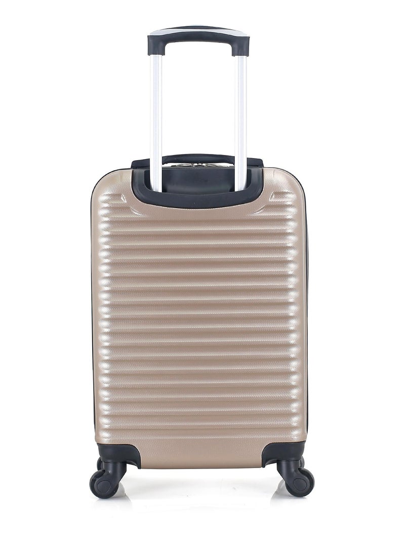 HERO - Valise Cabine TANGRA 55 cm 4 Roues Beige - Kiabi