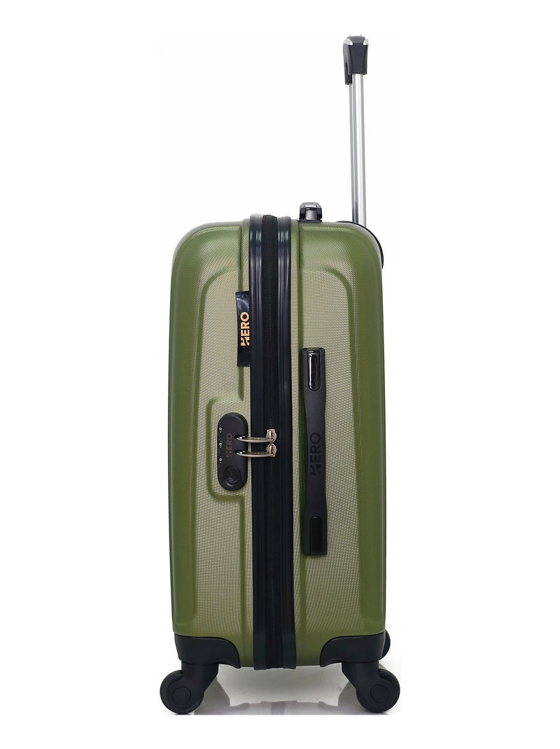 HERO - Valise Cabine TAURUS 55 cm 4 Roues Kaki - Kiabi