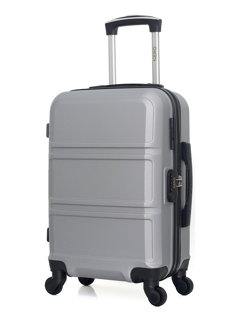 HERO - Valise Cabine UTAH 55 cm 4 Roues Gris - Kiabi