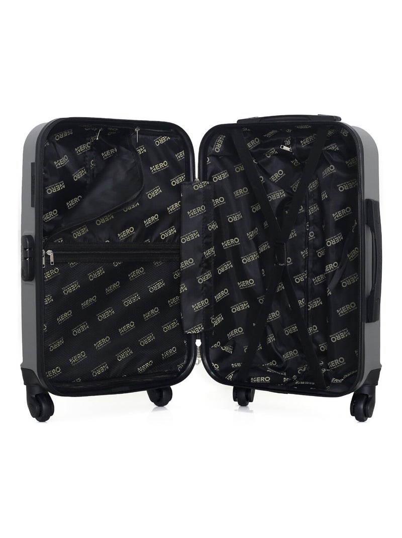 HERO - Valise Cabine UTAH 55 cm 4 Roues Gris - Kiabi