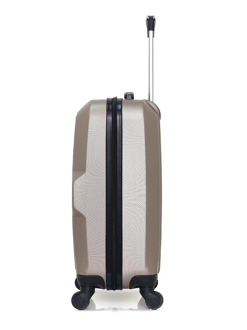 HERO - Valise Cabine VESUVIO 55 cm 4 Roues Beige - Kiabi