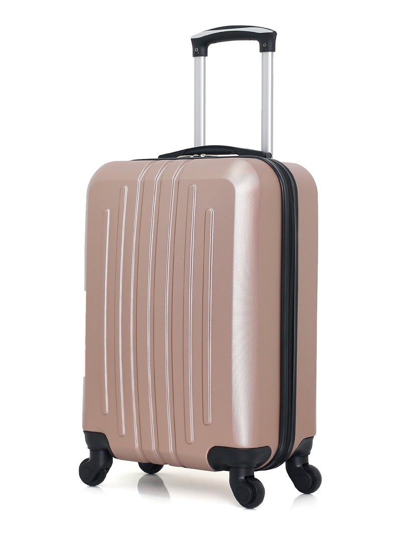 HERO - Valise Cabine VOSGES 55 cm 4 Roues Rose Métal - Kiabi