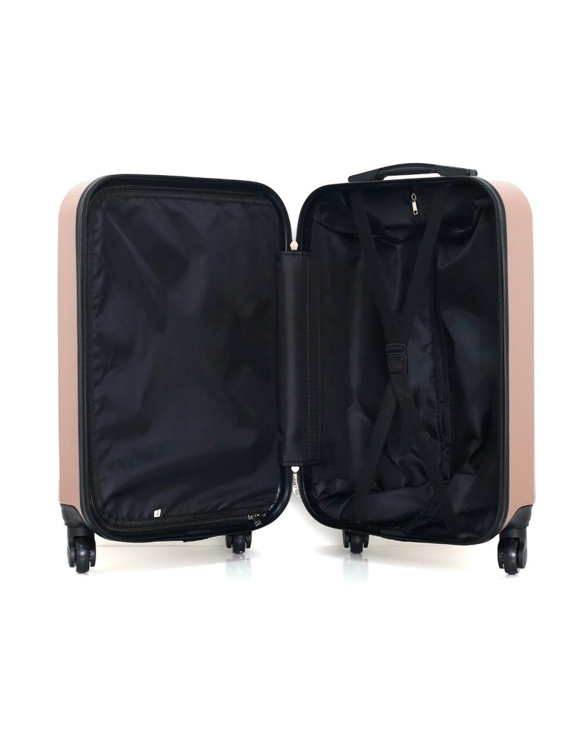 HERO - Valise Cabine VOSGES 55 cm 4 Roues Rose Métal - Kiabi