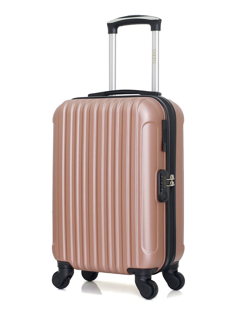 HERO - Valise Cabine XS ALPES-E 50 cm 4 Roues Rose Métal - Kiabi