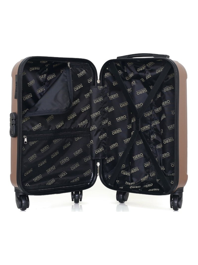 HERO - Valise Cabine XS ALPES-E 50 cm 4 Roues Rose Métal - Kiabi