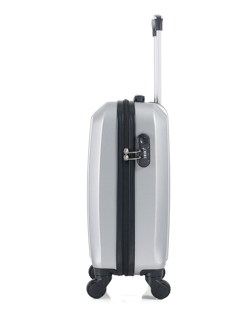 HERO - Valise Cabine XS VESUVIO-E 50 cm 4 Roues Gris - Kiabi