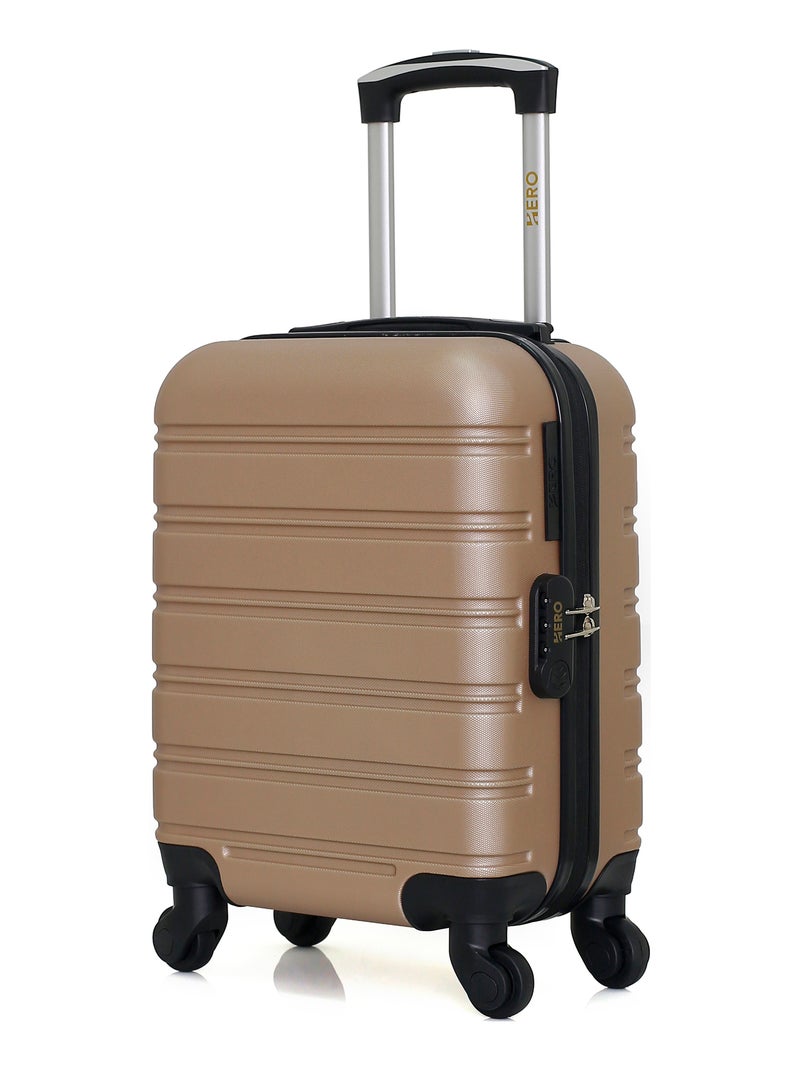 HERO - Valise Cabine XXS ABS RENOSO 46 cm 4 Roues Beige - Kiabi