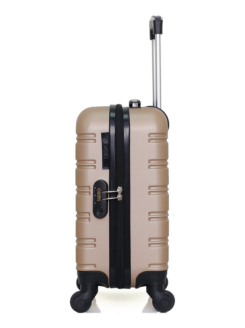 HERO - Valise Cabine XXS ABS RENOSO 46 cm 4 Roues Beige - Kiabi