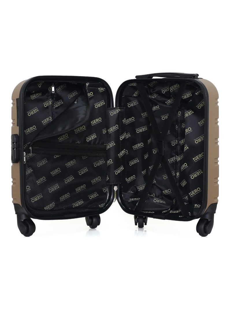 HERO - Valise Cabine XXS ABS RENOSO 46 cm 4 Roues Beige - Kiabi