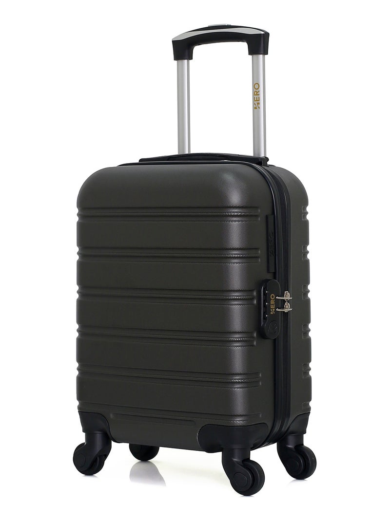 HERO - Valise Cabine XXS ABS RENOSO 46 cm 4 Roues Gris foncé - Kiabi
