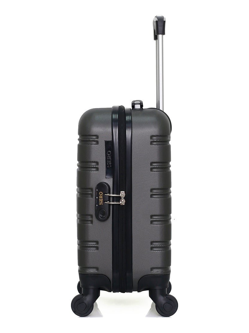 HERO - Valise Cabine XXS ABS RENOSO 46 cm 4 Roues Gris foncé - Kiabi
