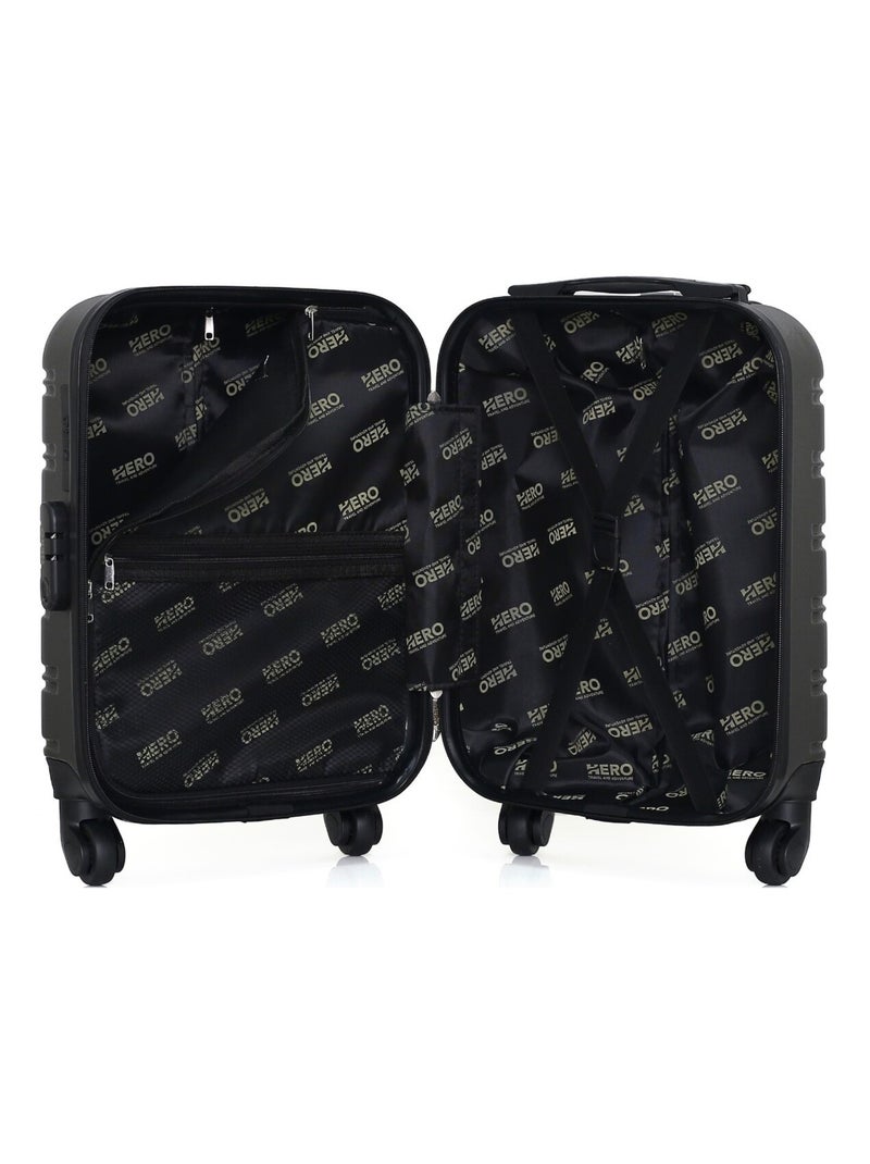 HERO - Valise Cabine XXS ABS RENOSO 46 cm 4 Roues Gris foncé - Kiabi