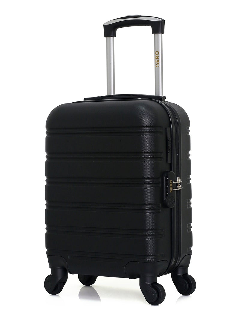 HERO - Valise Cabine XXS ABS RENOSO 46 cm 4 Roues Noir - Kiabi