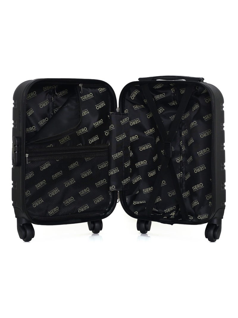 HERO - Valise Cabine XXS ABS RENOSO 46 cm 4 Roues Noir - Kiabi