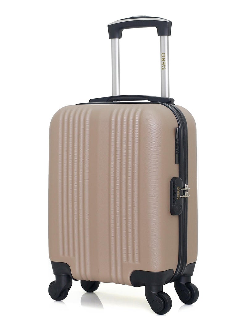 HERO - Valise Cabine XXS LIPARI 46 cm 4 Roues Beige - Kiabi