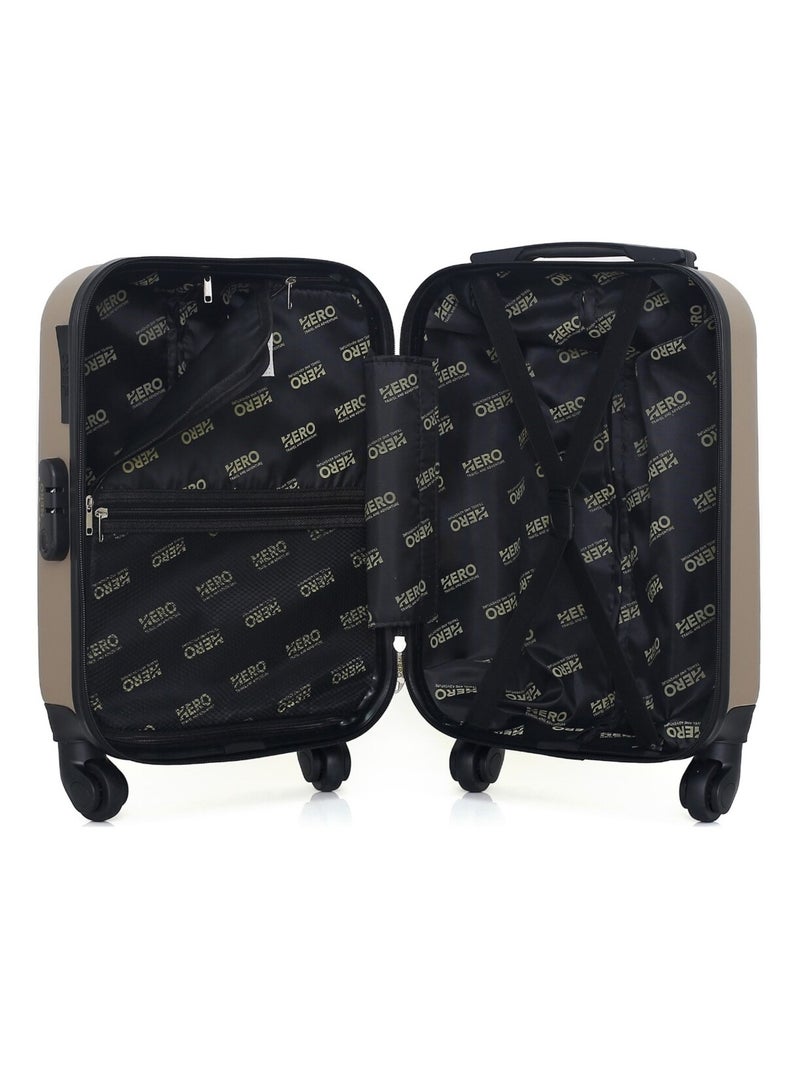 HERO - Valise Cabine XXS LIPARI 46 cm 4 Roues Beige - Kiabi