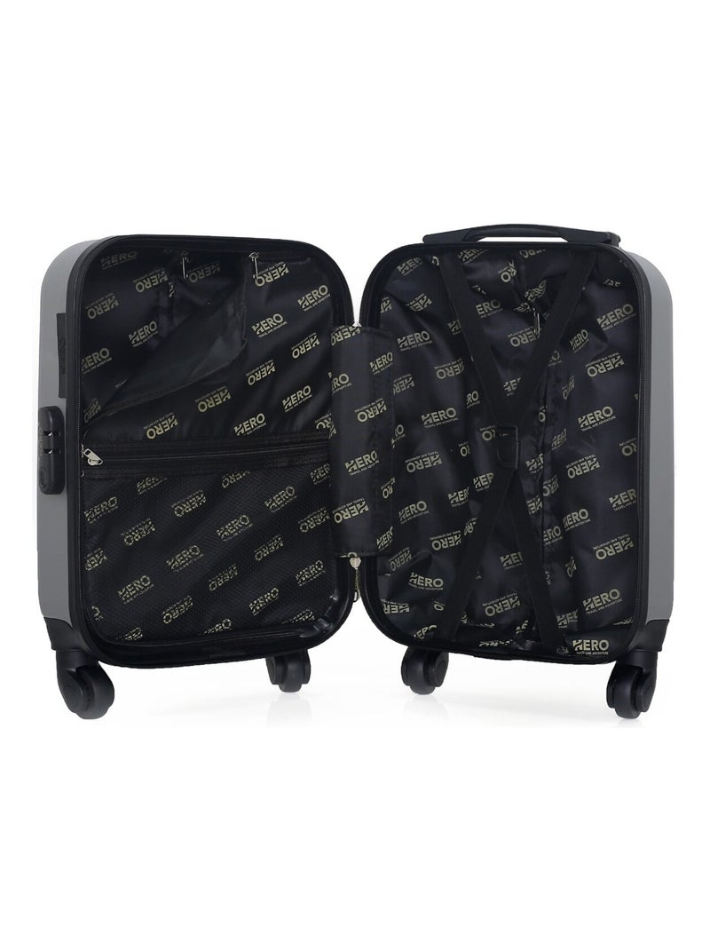 HERO - Valise Cabine XXS LIPARI 46 cm 4 Roues Gris - Kiabi