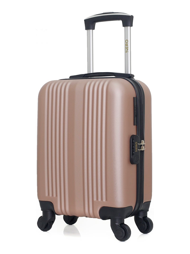 HERO - Valise Cabine XXS LIPARI 46 cm 4 Roues Rose Métal - Kiabi